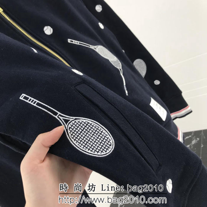 THOM BROWNE湯姆布朗 18ss秋冬新款 網球刺繡主題 開衫外套 男女同款 ydi1211